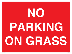 NO PARKING ON GRASS